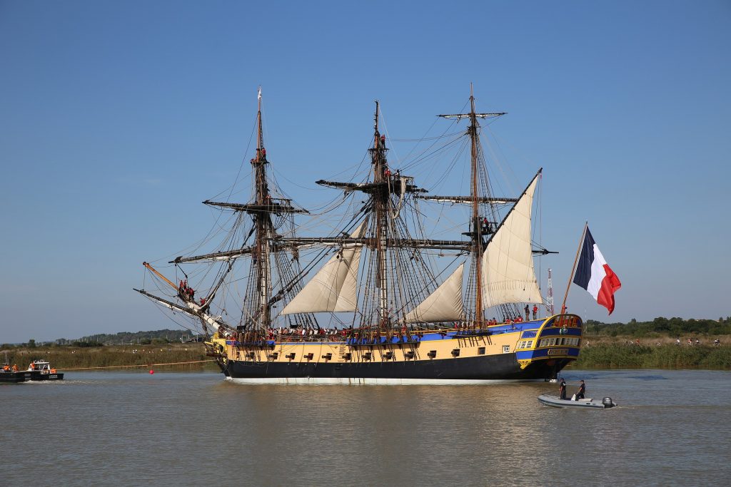 La replique de la frégatte l'Hermione