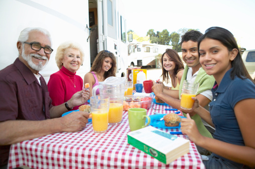 Famille terrasse mobil-home